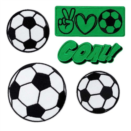 Mono-Quick 80003 Fußball Set Groß Applikation, Bügelbild, Patch, Aufkleber, Schultüte