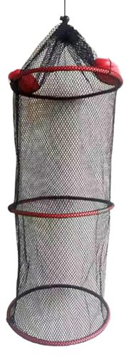 Panier À Poissons - Mesh Tenant Le Filet, Piège À Cage Flottant | Stylo À Poisson Vivant Pliable Pour Le Matériel De Pêche En Plein Air, Récipient De Capture D'eau Pour Les Piliers De Bateaux Utilisat