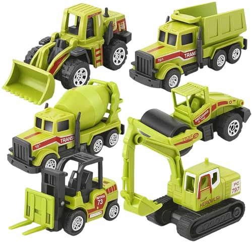 WaaRiuQ Tractor Toys, 6Pcs Farm Vehicle Set, Educational Combine Harvester Toys for Kids Ages 3-9, Ideal for Imaginative Play, Farm-Themed Parties and Cake Decorations