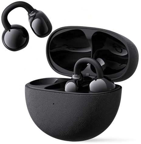 ND NEXT DESTINATION OpenDots1 Auriculares Inalámbricos Free Clip de Bluetooth 5.4 Innovador de Open-Ear 32H Autonomía Sonido Envolvente Wireless Headphones con 2 Mics para Llamadas Claras Negro