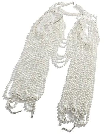 Chaîne d'épaule avec perles classiques - Couche protectrice - Pour femme - Pour blogueurs - Utilisation quotidienne - Collier royal