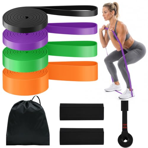 Fitnessbänder Widerstandsbänder 5er Set, Resistance Bands con 4 Livelli di Resistenza, Elastici Fitness con Guida agli Esercizi e Borsa da Trasporto, per Allenamento Muscolare e Yoga
