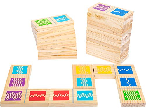 Small Foot Domino XXL Active 12032 in Legno Certificato FSC 100% per Adulti e Bambini a Partire dai 3 Anni Giocattoli, Multicolore