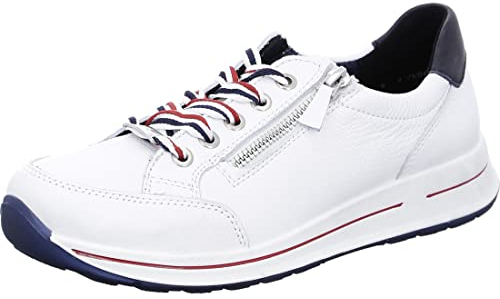 ARA Damen OSAKA Low-cut Sneaker, WEISS,BLAU, 43