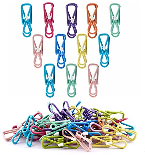 Zalduig Chip Clips，30PCS PVC Coated Material Food Packaging Clip, Clips Bag Clips，Bag Clips，Clips for Package，Chip Clip，Clothes Pins（Mixed Colors 30pcs）,11.5 x 4.72 x 1.06