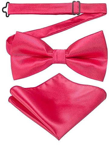 JEMYGINS Herrflugor enfärgad finns i olika färger inklusive näsduksset, ROSA, M