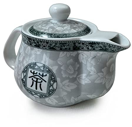 Yxhupot Teapot 18oz 500ml White Porcelain China Stainless Steel Infuser for Kungfu Tea