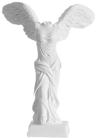 MUELODSIC Winged Victory Goddess Sculpture Resin Greek Bust Statue Figurine Home Office Decor Unique Roman Collectible Tabletop Ornament for Living Spaces