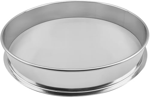 Setacciare spezie, zucchero, farina in cucina, setaccio a maglia fine per la cottura, setaccio per farina in acciaio inossidabile da 12 pollici, 100 maglie ad alta densità