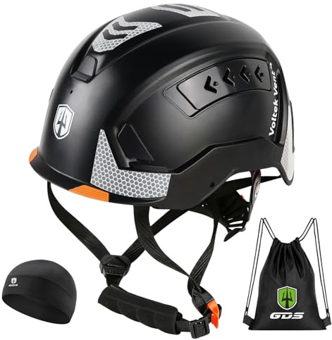 GREEN DEVIL Voltek Vent Air, casco industriale per adulti, con certificazione EN12492, resistenza agli urti e alla penetrazione EN397, test con protezione multipla su tutti i lati