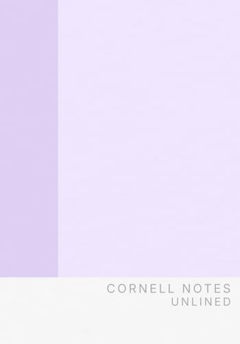 Cornell Notes Notebook – Korean Pastel Lilac Cloud: 100 Unlined Pages, Matte Softcover | Minimalist Study & Work Notebook for Everyday Notes