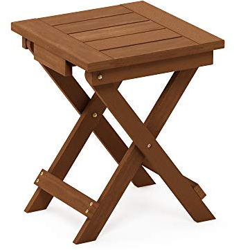 Furinno Tioman Hardwood Table Pliante Tiir Adirondack en Teck, Naturel, One Size