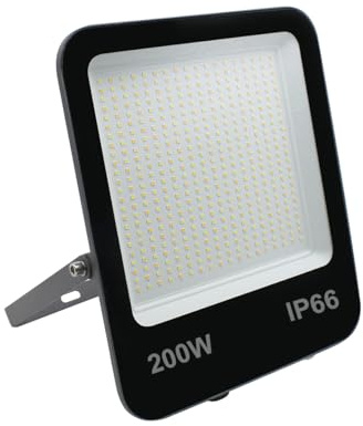 Faro Proiettore a LED 220V 200W IP66 da Esterno con Switch Luce 3000k-4200k-6400k