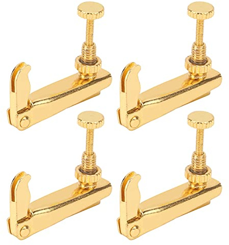 4st Violinfinstämmer, Hållbar och Rost 3/4 4/4 Cellosträngverktyg, Instrumenttillbehör, Enkel Installation, Idealiska Ersättningsdelar (Guld)