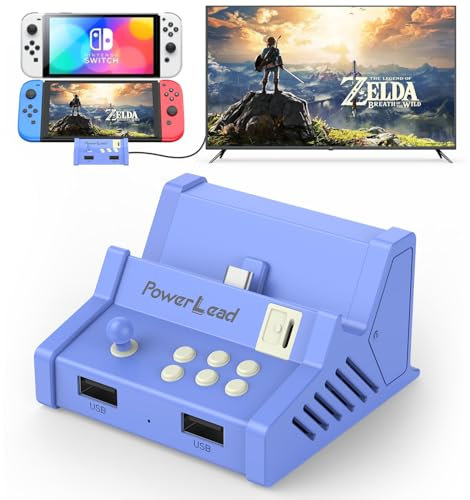Switch Dock, TV-Dockingstation für Nintendo Switch und OLED, Tragbare Mit HDMI- und Type-C-Ladeanschluss, Ersatz für Konsole