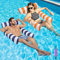 Bouee Piscine Adulte 2 Pièces, Matelas Piscine, 4 en 1 Hamac Gonflable Piscine, Bouée Piscine Adulte, Hamac Piscine Transat Matelas Gonflable Piscine, Accessoire Piscine pour Plage, Partie