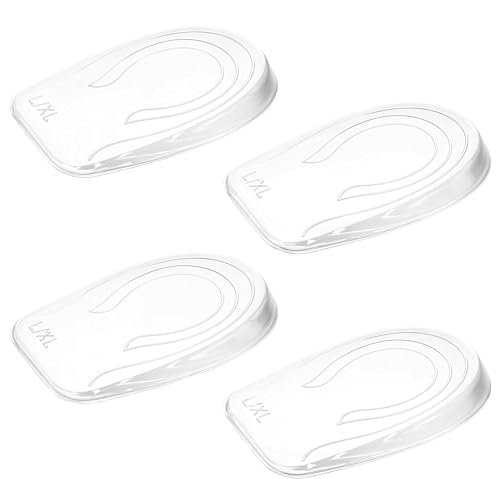 TIESOME 1 cm Fersenkissen, Fersenkeil Gel Silikon Fersenpolster Für Schuhe Höhenerhöhungs Einlegesohlen Zur Linderung Von Fersenschmerzen Plantarfasziitis Stützkissen Für Männer Und Frauen