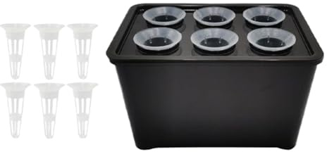 szaluyk hidropónico – Kit de Cultivo | hidropónica de 6 Agujeros, Cultivo sin Tierra para Verduras, Frutas, Interior y Exterior, jardín, Invernadero, Granja, Patio Trasero, alféizar de Ventana