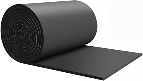 XYWGBMS Sound Proofing Panels Self-Adhesive Acoustic Panels, High Elasticity Insulation Proofing Panels, Sound Treatment Wall Panels for Recording Studio, Home, Offices,Black-20mm-1x10m