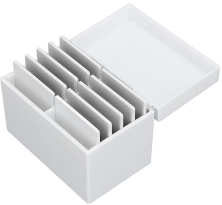FILFEEL Scatola Portaciglia in Acrilico a 10 Strati con Base Magnetica, per Esposizione Ciglia Finte, Portautensili per Innesto di Estensioni (WHITE)