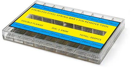 Set di 360 perni di collegamento per cinturini e strumenti di rimozione dei perni per gli appassionati di orologi e kit di riparazione professionale per la rimozione del cinturino