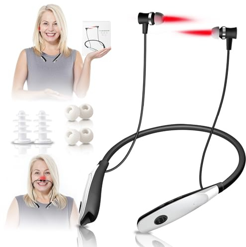 Acufene Infrarossi EarstöPsel, 2 in 1 dispositivo di terapia della luce rossa per le orecchie nasali,Dispositivo di luce rossa per l'acufene,Aiuto rapido al rumore delle orecchie