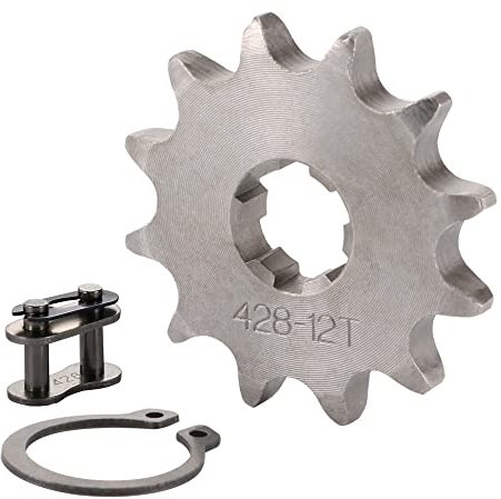 GOOFIT 428 12T 17mm Trasmissione Cambio pignone Catena Ingranaggi Gruppo Piccoli per Motocross Fuoristrada ATV Quad da 50cc -110cc Dirt Bike ATV