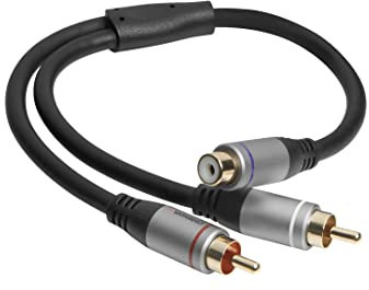 celexon 2x Cinch auf Cinch M/F Audioadapter 0,25m - Professional Line