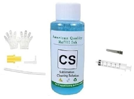Vivid Colors VC Sublimation Printhead Cleaning Fluid Kit Inkjet Printer Nozzle Cleaner Solution Print Head Cleaning for Piezo Head Formulated for Dye Sublimation Ink (100 ml)