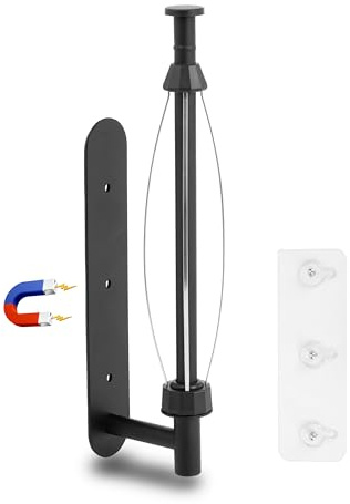 KIHOGEM Küchenrollenhalter Edelstahl, Magnetisch Küchenrollenhalter Ohne Bohren Einhand Bedienbarer, Selbstklebend Rollenhalter Unter Schrank für Küche Kühlschrank Mikrowelle, Schwarz