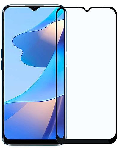 OcioDual Protector de Pantalla Cristal Templado con Marco Negro para Oppo A16, Vidrio Premium con Borde 9D y Dureza 9H, Antigolpes, Anticaídas, Antiarañazos