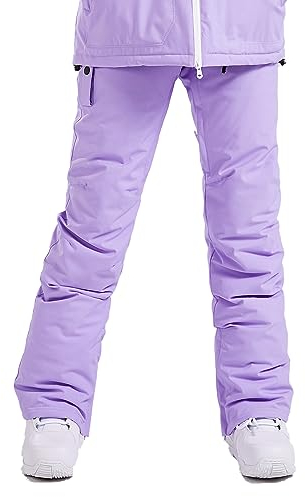 Bluemagic Skihosen Damen Ski Pants, Wind und Skihose, Wärmende und Atmungsaktive Schneehose, Outdoorhose Softshellhose Skianzughose(Lila,XS)