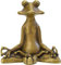 Norhogo Yoga-Frosch-Frosch, Metall Meditierende Frosch-Statue, Desktop Garten-Frosch-Statue lustig für Dekoration für drinnen, draußen, Dekoration,Gartenpflanzen-Bonsai-Dekoration