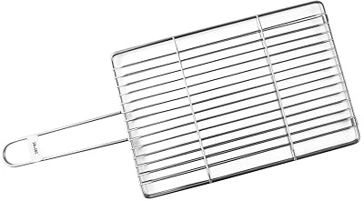 IBILI Parrilla Doble para Sardinas y Pulpo - 30x20x2 cm - Acero Inoxidable 18%