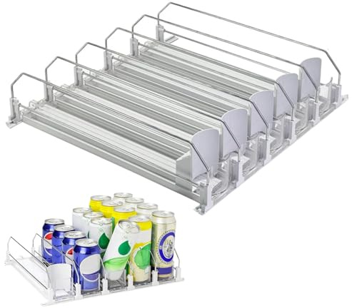 Zjyufy Automatic Can Dispenser for Fridge, Self-Pushing Drink Organizer