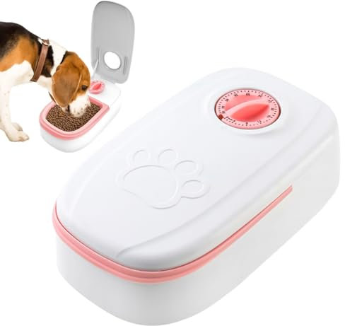 Automatic Cat Feeder,Cat Feeder Automatic With 48H Timer,350ML CaT Food Dispenser for Wet or Dry Food,AutoMatic Pet Feeders for Cats Small Dogs,CAt Timer Feeding Bowl Timed Feeding Station (SMALL B)