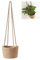 Macetas Colgantes, Canasta Plantas con Cuerda, Algodón Tejida Jardinera, Macetero Colgante de Paja, Maceta Paja, para Flores, Plantas, Decoración de Interiores y Exteriores, 14 cm (Marrón)