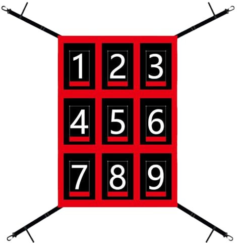 Pitching Net Softball Fielding Rebounder Adjustable Baseball Target Strike Zone Trainer for Kids Adults Throwing Practice Equipment for Pitchers Batting Cages Outdoor Sports 70x49cm