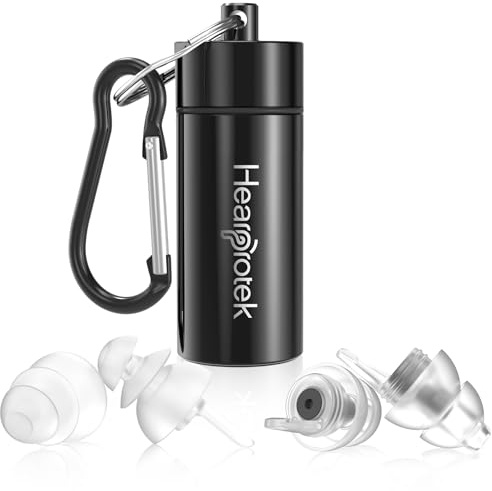 Hearprotek 2 Pairs Sleeping Ear Plugs, Ear Plugs Ultra Soft Noise Reduction and Hearing Protection for Sleepers, Side Working, Snoring, Construction-White(32db & 30db)