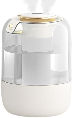 Humidificateur d'air chambre Top-Fill - 2 L, double buse 360° | 7 couleurs, veilleuse, disque aromatique, pour bébés et plantes