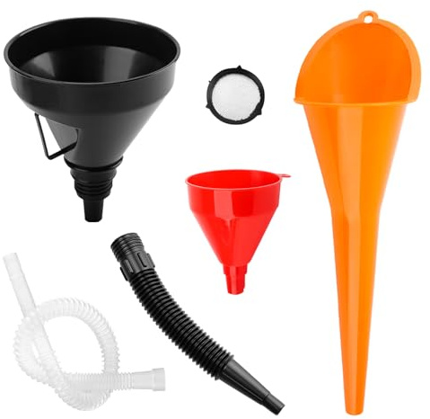 3 Stück Einfülltrichter Set,Öltrichter,Benzin Trichter,Öleinfülltrichter