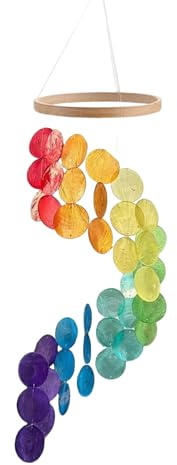 WLSVEGA Decorazioni Giardino Per Esterno,Campane A Vento,Scacciapensieri Da Appendere,Decorazione A Conchiglia Per Finestre, Pareti, Patio, Giardino, Portico, Decorazione Domestica Esterna