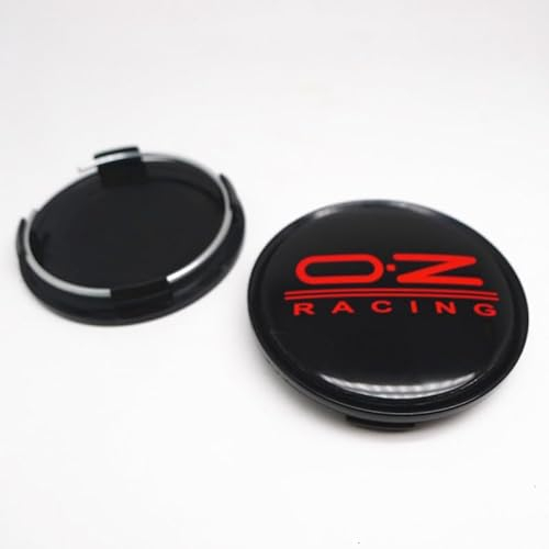 STREHN Auto Radnabenkappen für 57mm/63mm OZ Racing Radnabenabdeckung Reifen Felgendeckel Aufkleber Nabenkappen Abzeichen Sticker Zubehör,A-Blackstyle