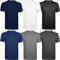 Men's 6 Pack Assorted Crew Neck Short Sleeve T-Shirt Blank Tee in Multi-Top Colors, Perfect for Holiday Shirts, Plain T-Shirt Gift Set, Pack of 6 Assorted, L