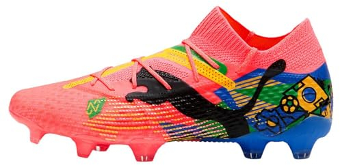 Puma Mens Future 7 Ultimate Firm Ground Football Boots Orange/Blue/Green 9 (43)