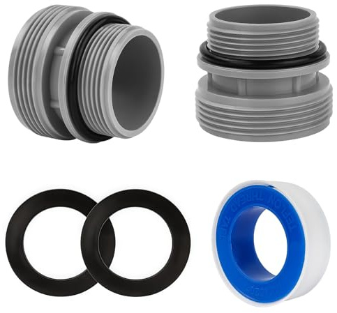 2 Pezzi Adattatore Tubo Piscina, 4560 Connettore Tubo Piscina per Tubi da 40 MM a 1 1/2 Pollici, Adattatore Per Tubos Per Piscinas, Compatibile con Pompe Filtranti Intex, Coleman