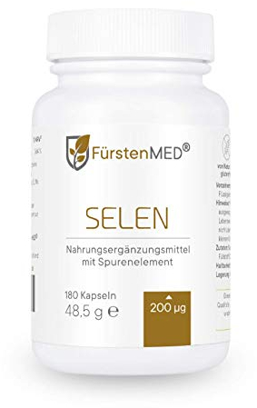 FürstenMED® 180 Selen Kapseln mit 200µg Selen aus Natriumselenit, Hochdosiert - Vegan, Laborgeprüft & Ohne Zusatzstoffe