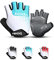 KONVINIT Fahrradhandschuhe Herren Damen Sommer Halbfinger MTB Handschuhe,Radhandschuhe für Rennrad/Mountainbike/Radreise,Fahrrad Handschuhe Freizeit Männer/Frau,Atmungsaktive,Blue XL