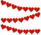 AKH® 10 Ft Valentines Day Decoration Red Heart Banner | 40 Pcs Valentines Day Red Hearts Hanging String Garland Decorations Engagement Wedding Party