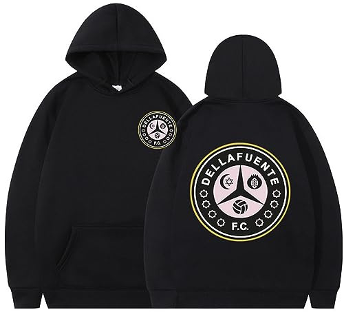 Silver Basic Dellafuente Sudadera con Capucha para Mujere y Hombre Unisex Sudadera Impresa Hip Hop Sudadera Otoño Invierno Suéter Cálido